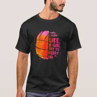 Volleyball für weibliche Mädchen Volleyball-Spiele T-Shirt