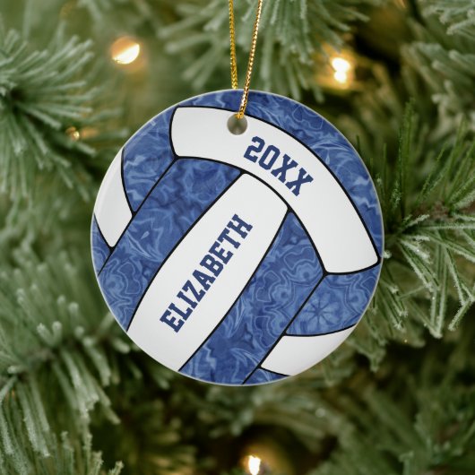 Volleyball für Weiße Keramik Ornament (Baum)