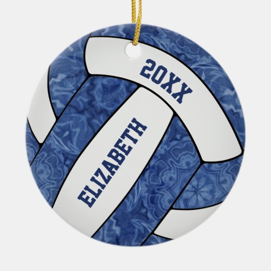 Volleyball für Weiße Keramik Ornament (Vorne)