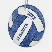 Volleyball für Weiße Keramik Ornament (Links)