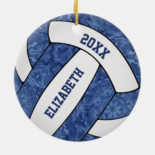 Volleyball für Weiße Keramik Ornament (Hinten)