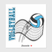 Volleyball Game - Baby Blue Aufkleber (Blatt)