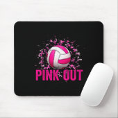 Volleyball Game Day Nk Out Breast Cancer Awareness Mousepad (Mit Mouse)