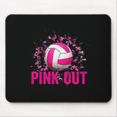 Volleyball Game Day Nk Out Breast Cancer Awareness Mousepad (Vorne)