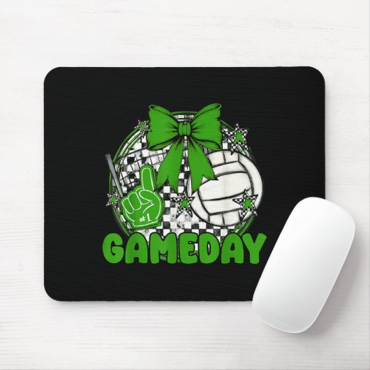 Volleyball Game Day Retro Girls Volleyball Mom Che Mousepad (Mit Mouse)