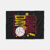 Volleyball Game Day Retro Girls Volleyball Mom Mar Fleecedecke (Vorderseite (Horizontal))