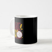Volleyball Game Day Retro Girls Volleyball Mom Mar Kaffeetasse (Vorderseite Links)