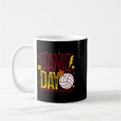 Volleyball Game Day Retro Girls Volleyball Mom Mar Kaffeetasse (Links)