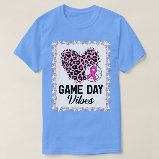 Volleyball Game Day Vibes Leopard Volleyball Breas T-Shirt (Design vorne)