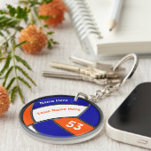 Volleyball Gastgeschenken Geschenke, Orange und Bl Schlüsselanhänger (Vorderseite rechts)