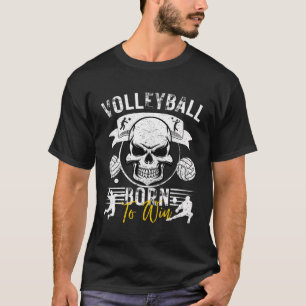 Volleyball Geboren spielen Funny Volleyball T-Shirt