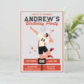 Volleyball-Geburtstag Einladung (Stehend Vorderseite)