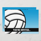 Volleyball Geburtstag Einladung (Vorne/Hinten)
