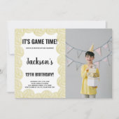 Volleyball Geburtstagseinladung mit Foto Einladung (Vorderseite)