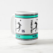 Volleyball Geburtstagsgeschenk, Volleyball Girl Pl Kaffeetasse (Vorderseite Links)
