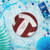 Volleyball-Geburtstagsmaroon Pappteller (Party)