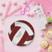 Volleyball-Geburtstagsmaroon Pappteller (Party)