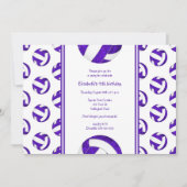 Volleyball-Geburtstagsparty für lila Mädchen Einladung (Vorderseite)