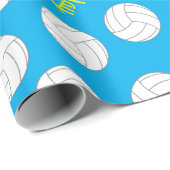 Volleyball Geburtstagsparty Geschenkpapier (Rolleneckpunkt)