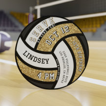 Volleyball Geburtstagsparty Gold Glitzer
