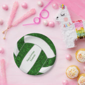 Volleyball-Geburtstagsparty grün Pappteller (Party)