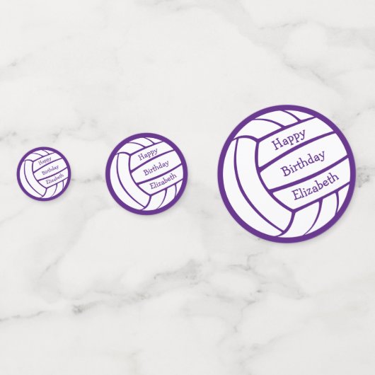 Volleyball-Geburtstagsparty Konfetti (Vorderseiten)