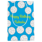 Volleyball Geburtstagsparty Mittlere Geschenktüte (Vorderseite)
