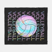 Volleyball-Gefärbte Krawatte Fleecedecke (Vorderseite (Horizontal))