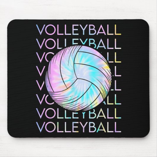 Volleyball-Gefärbte Krawatte Mousepad (Vorne)