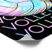 Volleyball-Gefärbte Krawatte Poster (Ecke)