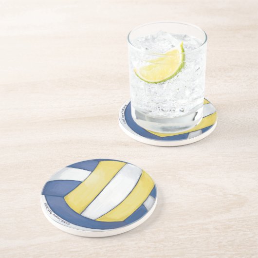Volleyball Getränkeuntersetzer (Seite)