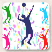 VOLLEYBALL GETRÄNKEUNTERSETZER (Vorderseite)