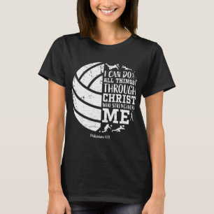 Volleyball gibt Teen Girls Damen Männer Boy Christ T-Shirt