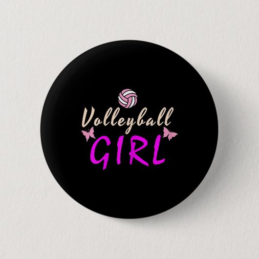 Volleyball Girl Button (Vorderseite)