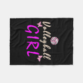 Volleyball Girl Fleecedecke (Vorderseite (Horizontal))