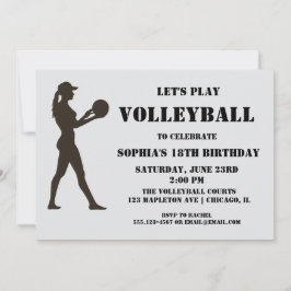 Volleyball Girl Geburtstag , Volleyball Spieler Einladung