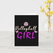 Volleyball Girl Karte (Gelbe Blume)