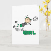 Volleyball Girl Karte (Gelbe Blume)