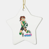 Volleyball-Girl Keramikornament (Links)