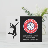 Volleyball Girl Player Geburtstagsparty Einladung (Stehend Vorderseite)