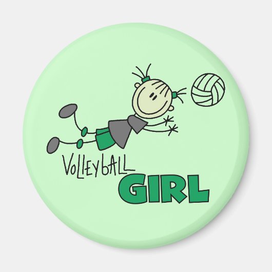 Volleyball Girl Tshirts und Geschenke Magnet (Vorne)