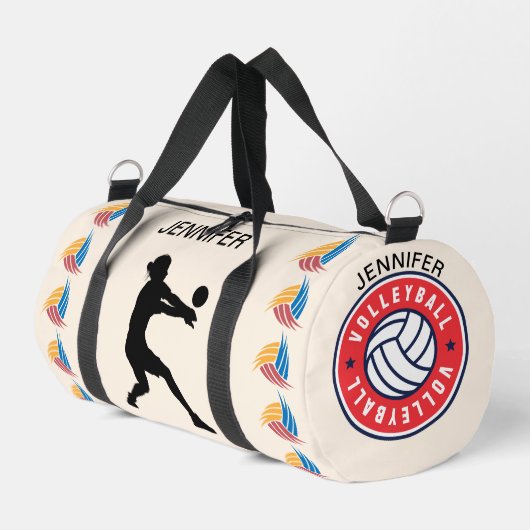 Volleyball Girl, Volleyball Player, Team, Geburtst Duffle Bag (Linke Seite)