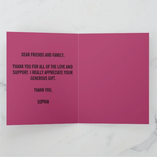 Volleyball Girl, Volleyball-Spielgeschenk, Geburts Dankeskarte (Innenseite)