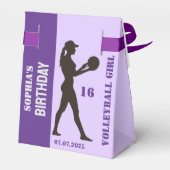 Volleyball Girl, Volleyball-Spielgeschenk, Geburts Geschenkschachtel (Rückseite)