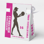 Volleyball Girl, Volleyball-Spielgeschenk, Geburts Geschenkschachtel (Rückseite)