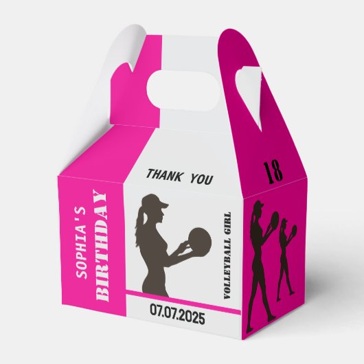 Volleyball Girl, Volleyball-Spielgeschenk, Geburts Geschenkschachtel (Vorderseite)