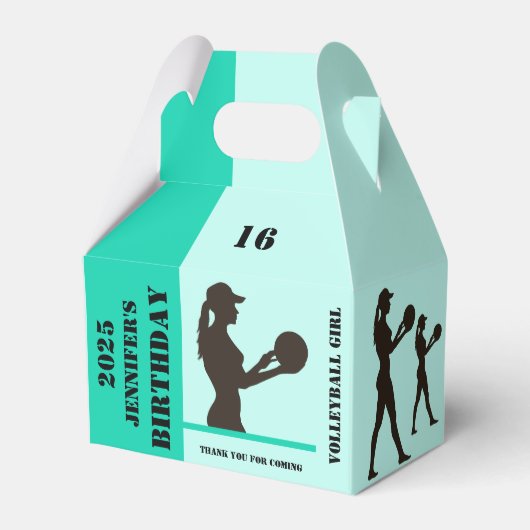 Volleyball Girl, Volleyball-Spielgeschenk, Geburts Geschenkschachtel (Vorderseite)