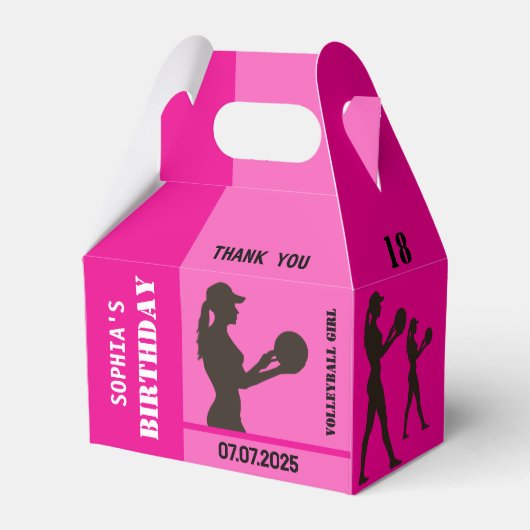 Volleyball Girl, Volleyball-Spielgeschenk, Geburts Geschenkschachtel (Vorderseite)