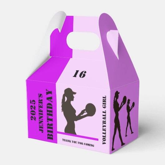Volleyball Girl, Volleyball-Spielgeschenk, Geburts Geschenkschachtel (Vorderseite)