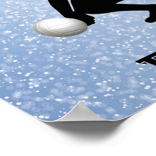Volleyball Glam Poster (Ecke)